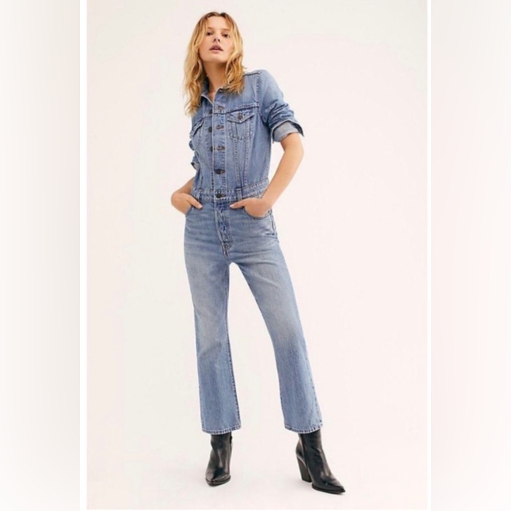 Levi’s Kick Flare Denim Jumpsuit